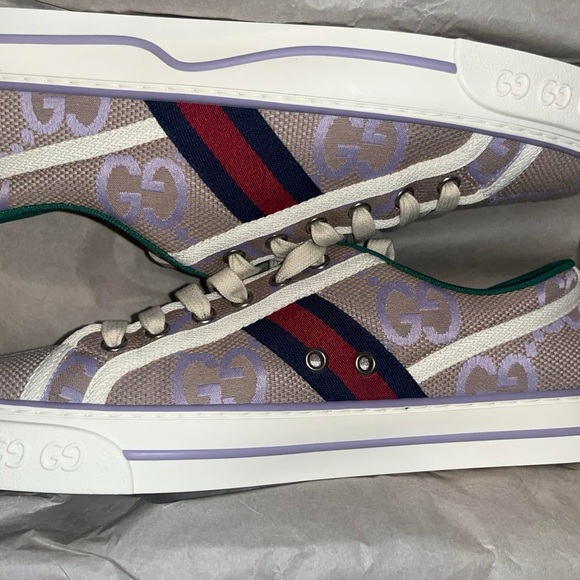 Gucci Beige and Blue Women's Sneakers sz40. Brand new - Picture 1 of 6